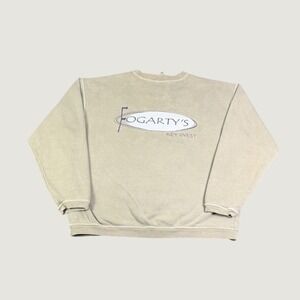 Authentic Pigment Fogarty's Key West Sweatshirt XL Tan Pigment Dyed Crewneck